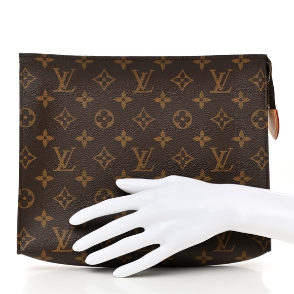 👝Authentic Louis Vuitton Monogram Toiletry Pouch 26 Cosmetic Bag Clutch - Picture 15 of 15